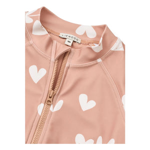 Liewood - Max Hearts Recycled Fibre UV Protection Swimsuit | Pink