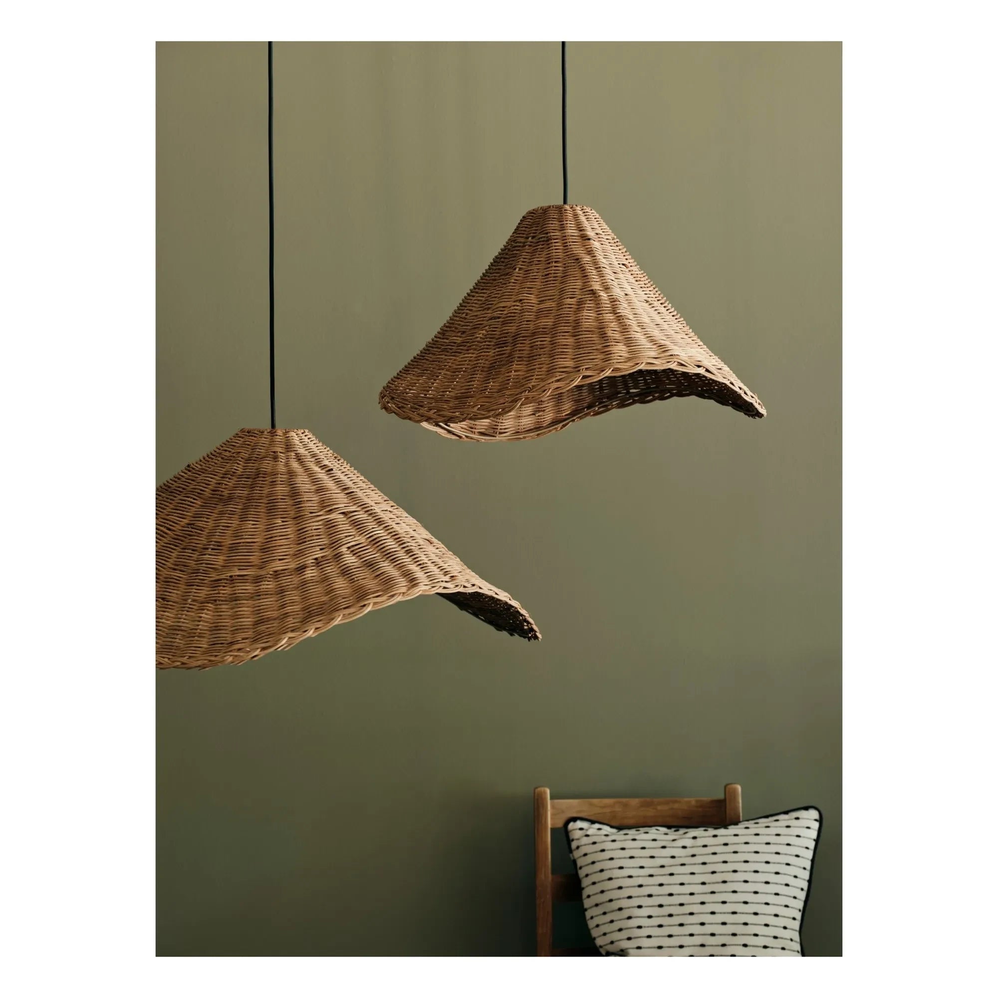 Broste Copenhagen - Large Nori Rattan Pendant Light
