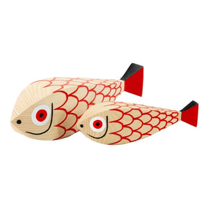 Vitra - Wooden Baby Doll with Mother Fish and Child by Alexander Girard, 1952 | Red