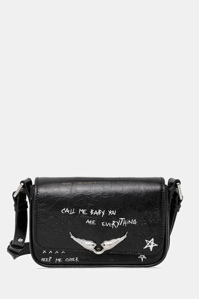 ZADIG&VOLTAIRE LE ZAZI VINTAGE GRAFFITI Deri Çanta
