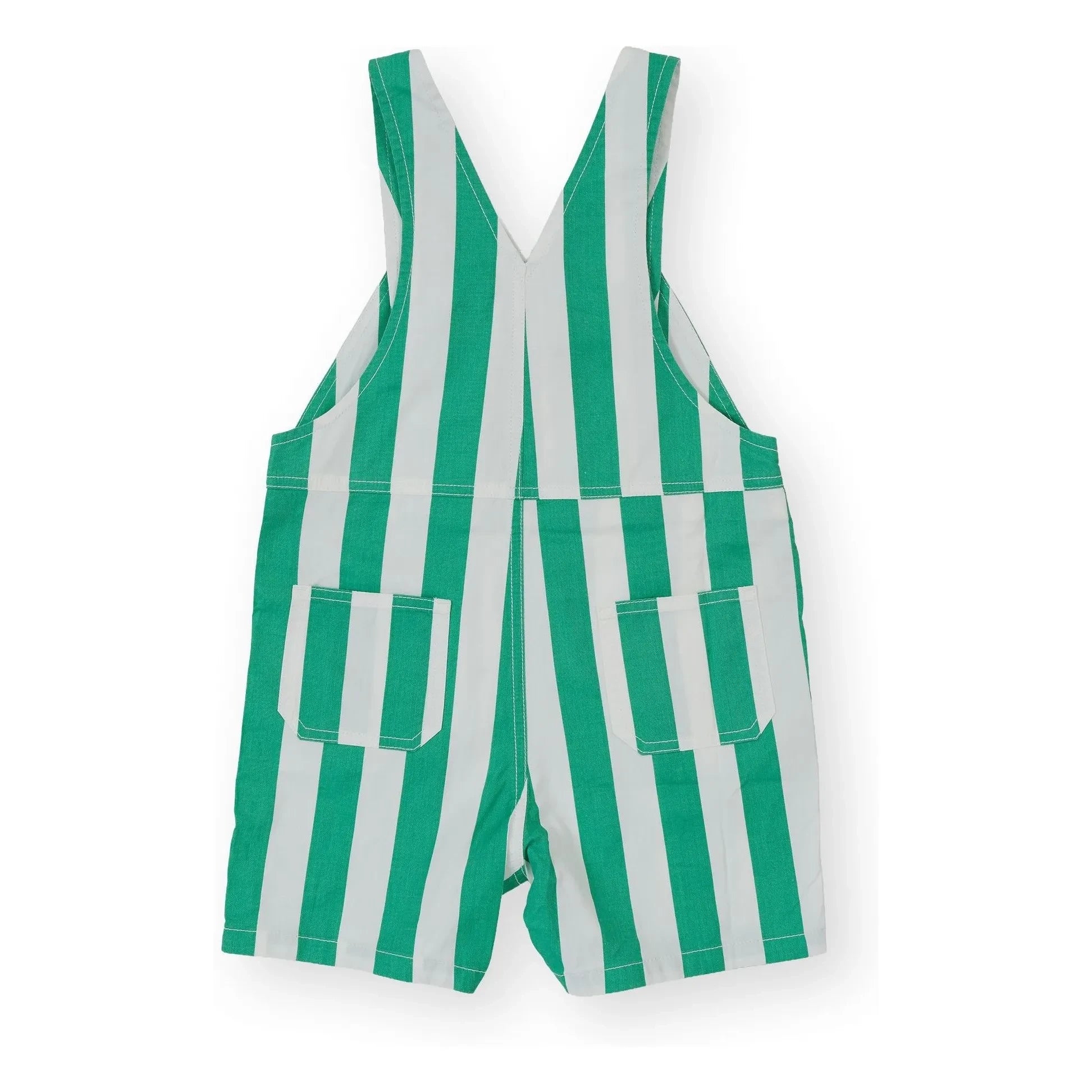 Goldie + Ace - Striped Short Salopet | Green