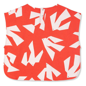 Wynken - Organic Cotton Bird Print Top | Red