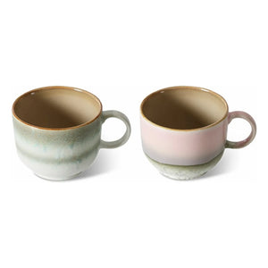 HKliving - Stone Mugs - Set of 2 | Pink