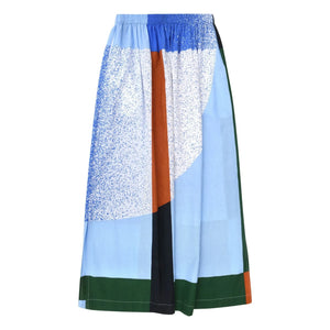 Mapoésie - Juliette Sunrise Cotton Skirt | Blue