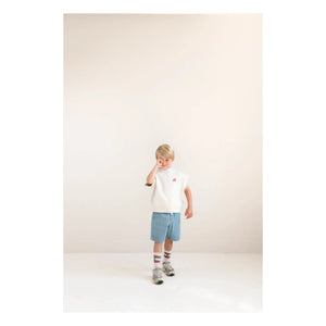 Jenest - Knox Striped Denim Shorts Organic Cotton | Blue