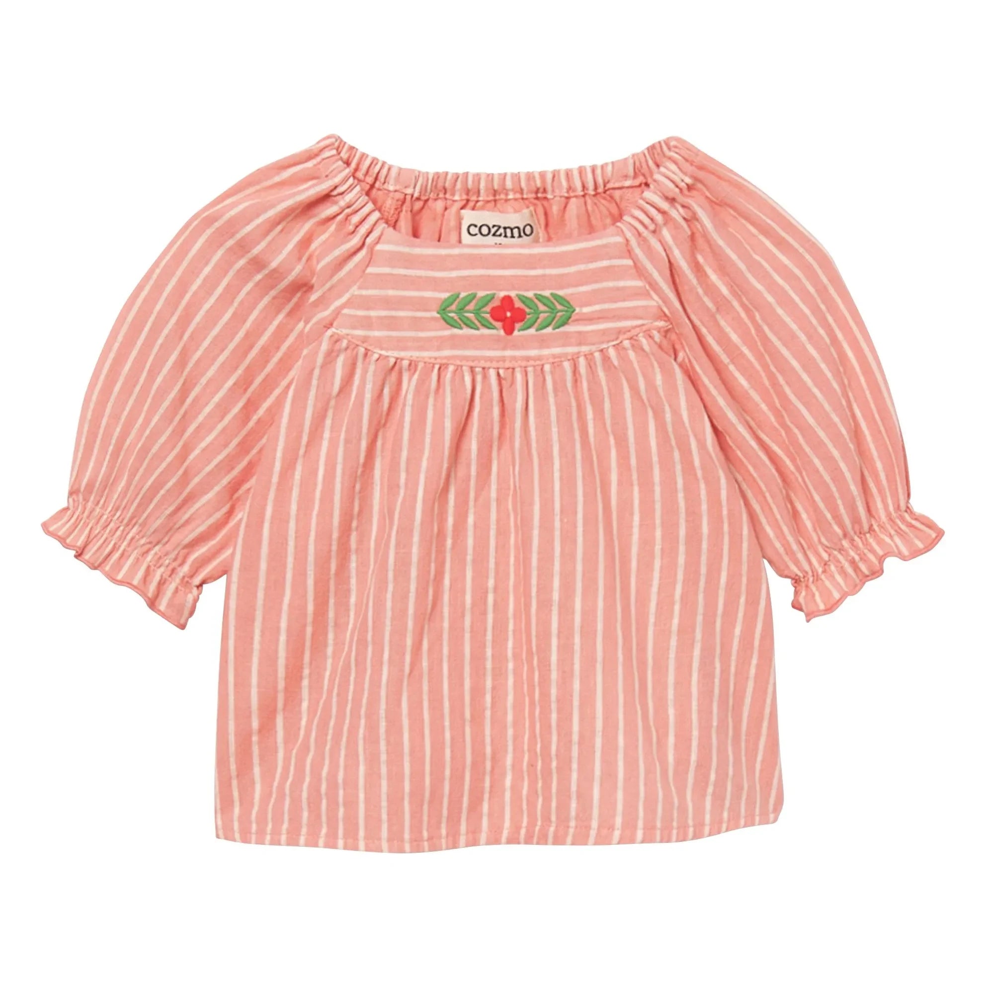 Cozmo - Amapola Striped Blouse | Pink