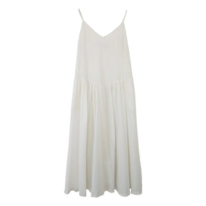 THEAVANT - Grace Cotton & Silk Poplin Dress | White