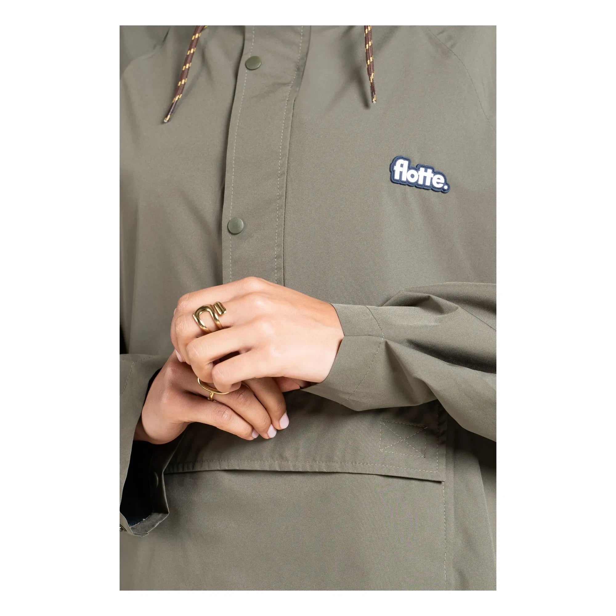 Flotte - Gabriel Waterproof Cape | Khaki