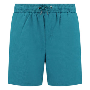 Beachlife - Seersucker Swim Shorts | Peacock Blue