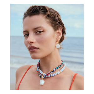 Lizzie Fortunato - Woven necklace | Red