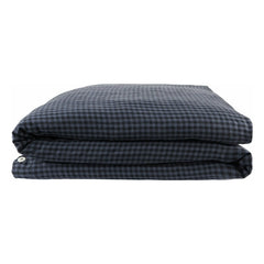 Gabrielle Paris - Washed Linen Duvet Cover | Vichy Marine