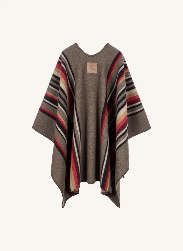 La Méricaine - Apache Recycled Wool Poncho | Earth Brown