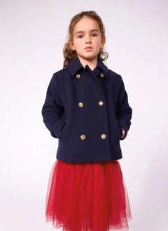 Petit Bateau - Yün peacoat | Lacivert