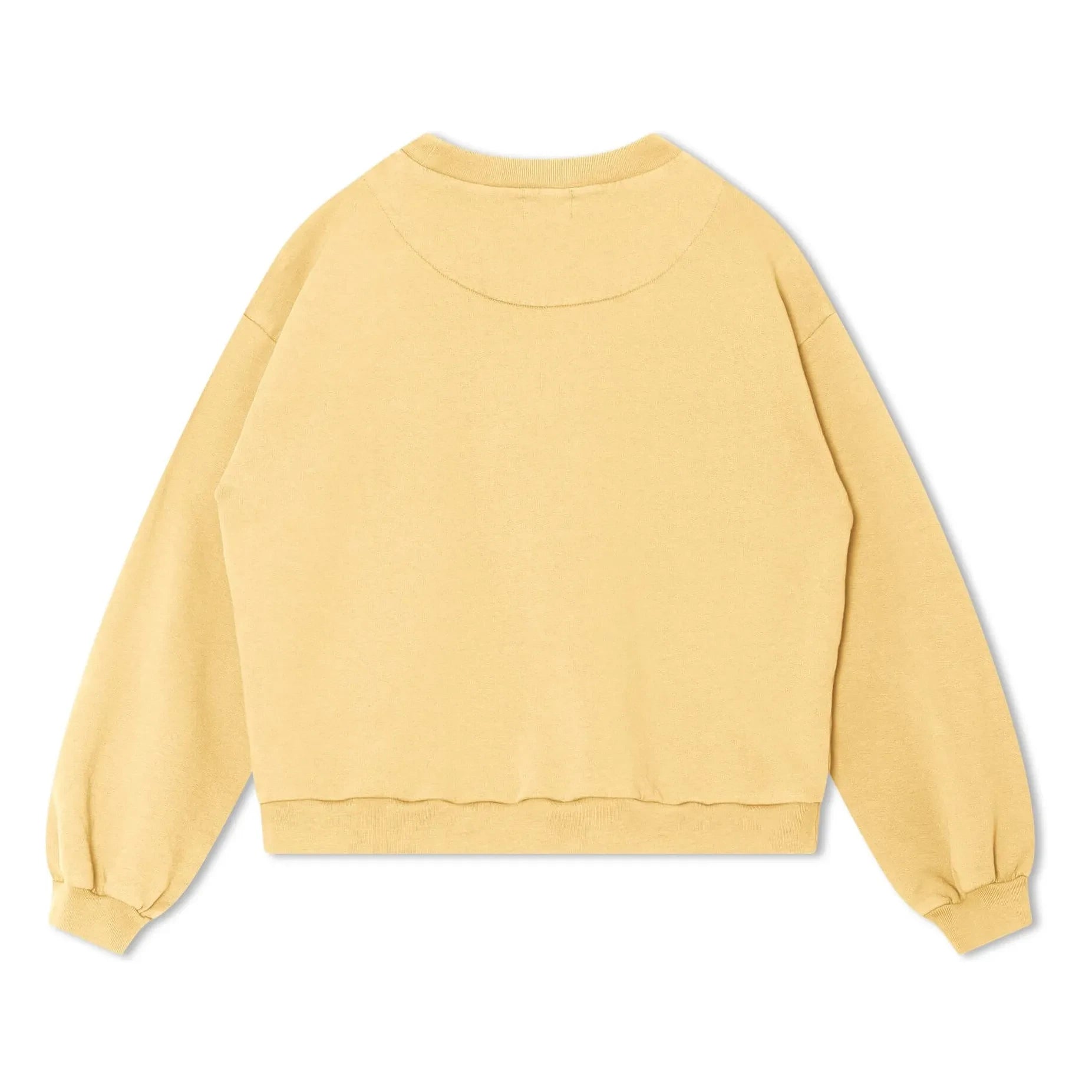 Matona - Organic cotton plain sweatshirt | Light yellow