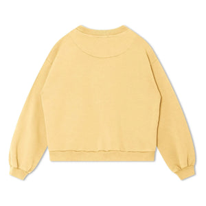 Matona - Organic cotton plain sweatshirt | Light yellow