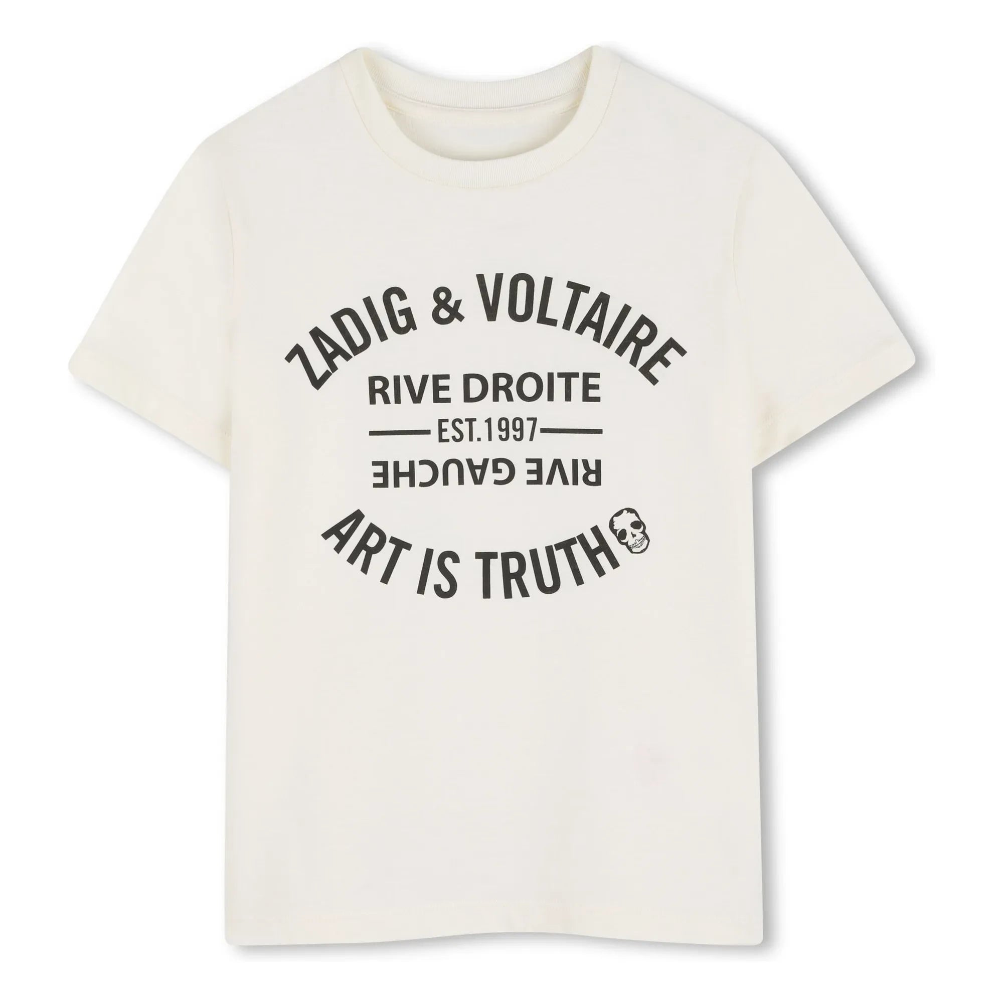 Zadig & Voltaire - Logo Art Is Truth Tişört | Ekru