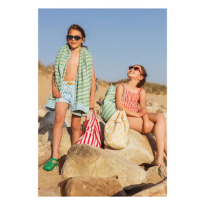 Jera Mini - Striped Beach Towel | Green