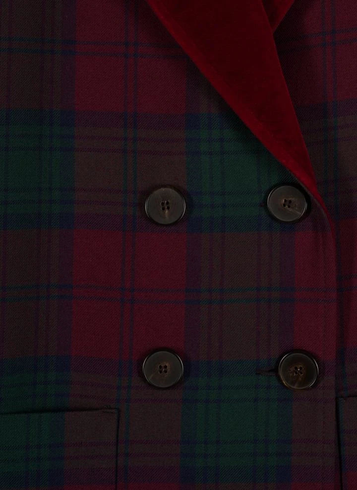 Maria de la Orden - Carreaux César Coat | Burgundy