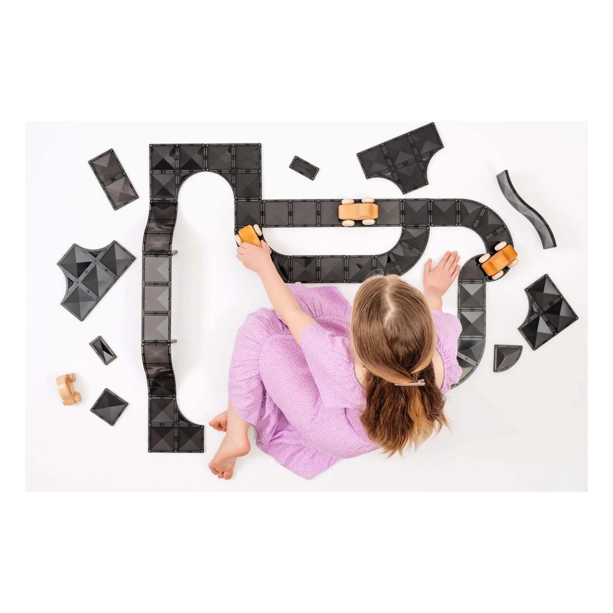 Connetix - Roads Creative Pack - 48 Pieces | Black