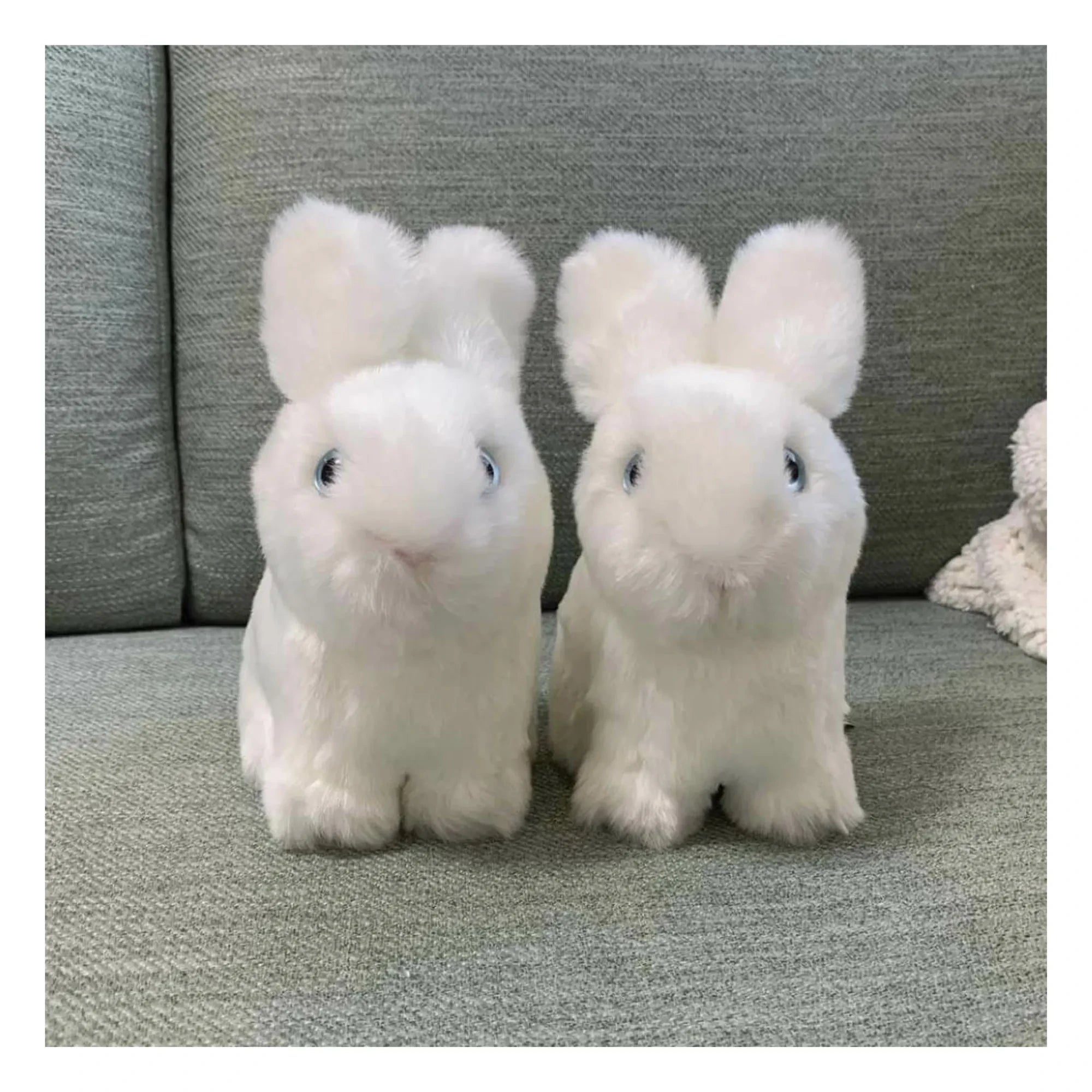 La Pelucherie - Léon tavşan peluş 15 cm | Beyaz