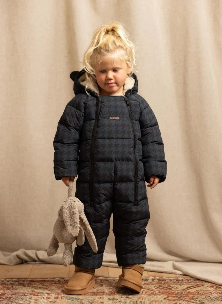 Töastie - Waterproof Houndstooth Cloud Jacket Made from Recycled Fibers | Blue