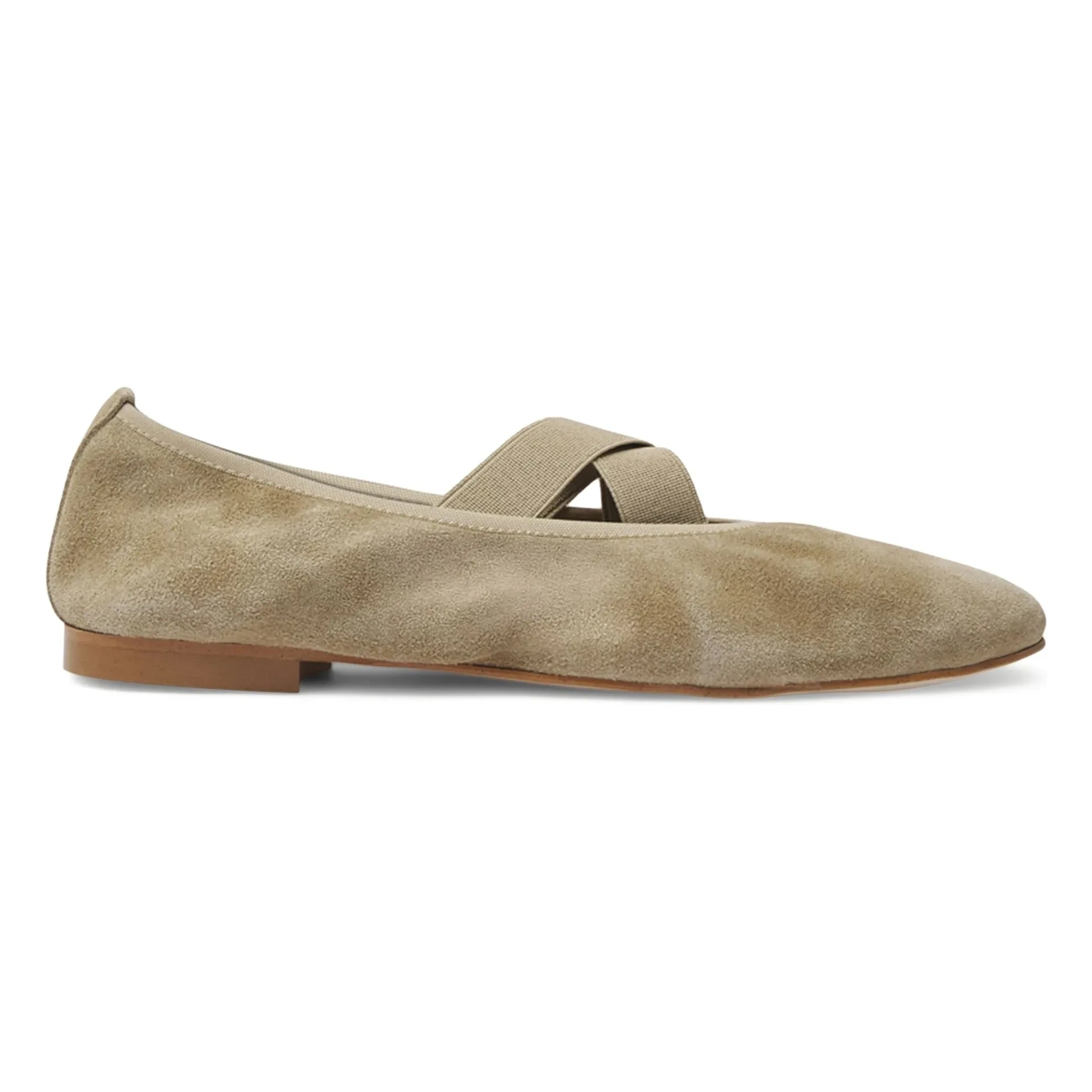 Augusta - Bettina Faux Leather Ballerina | Beige