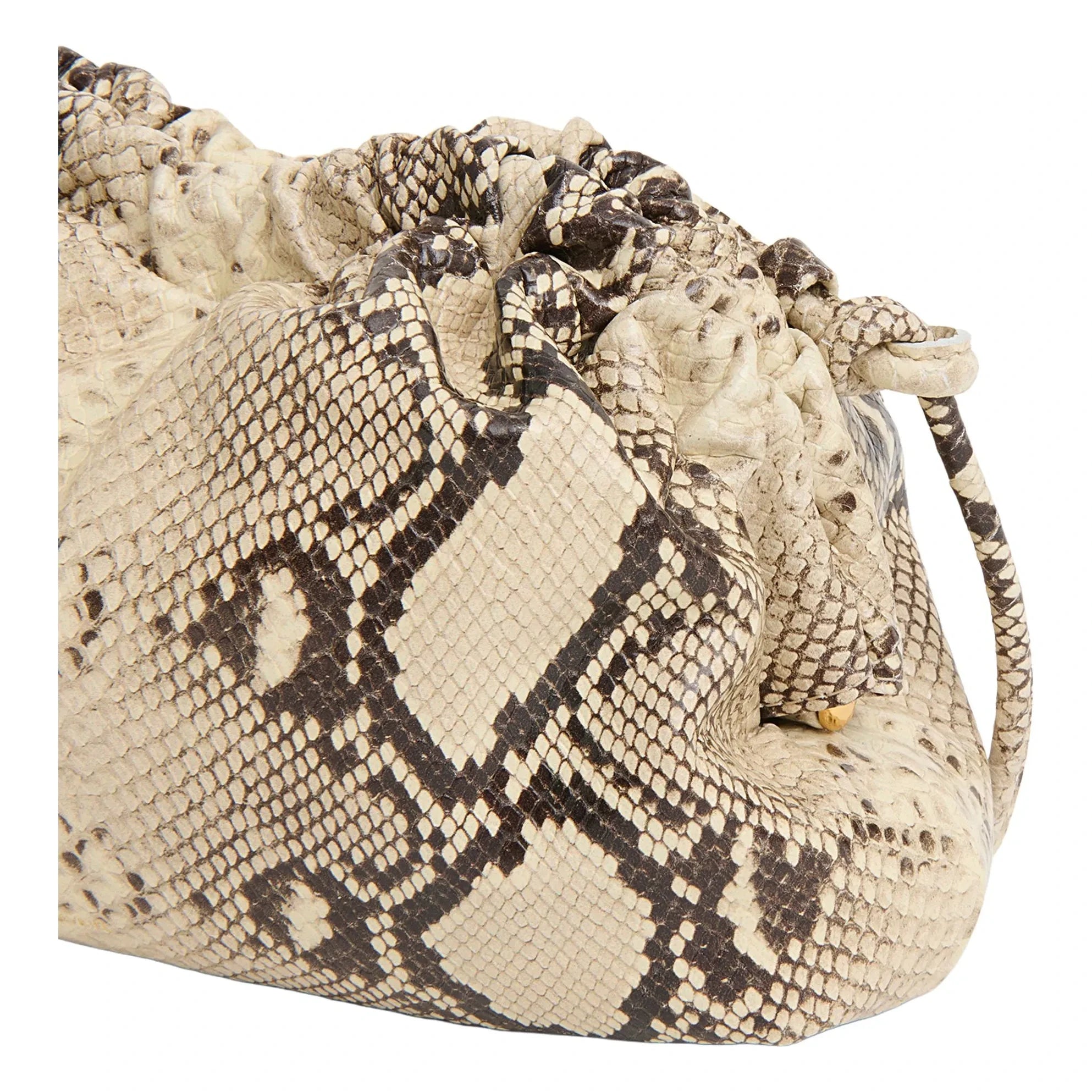 Mansur Gavriel - Mini Bag Cloud Clutch Embossed Snake | Beige