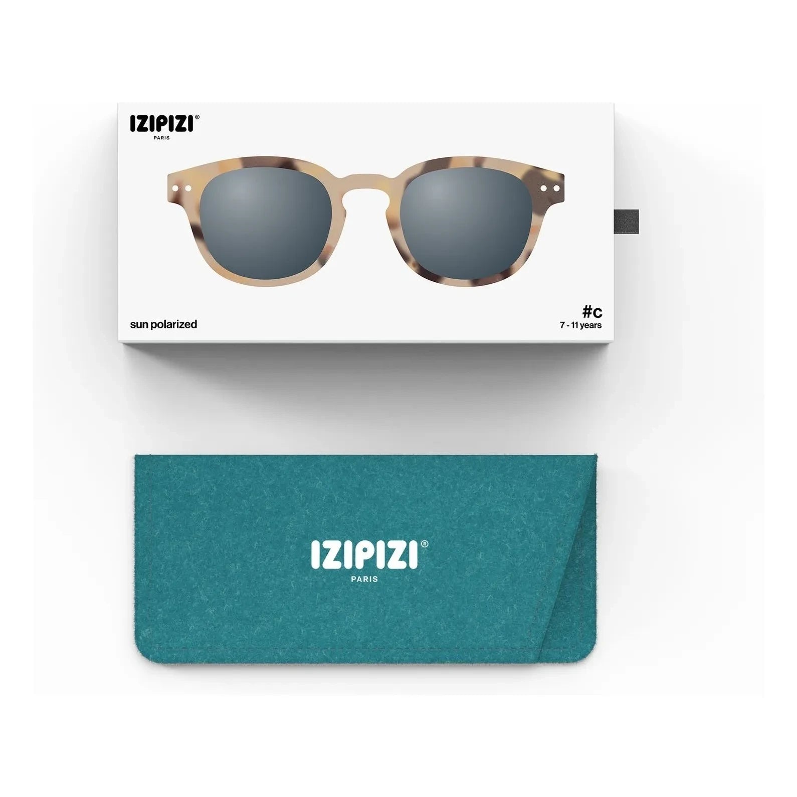 IZIPIZI - Sunglasses #C Junior Turtle Print | Beige