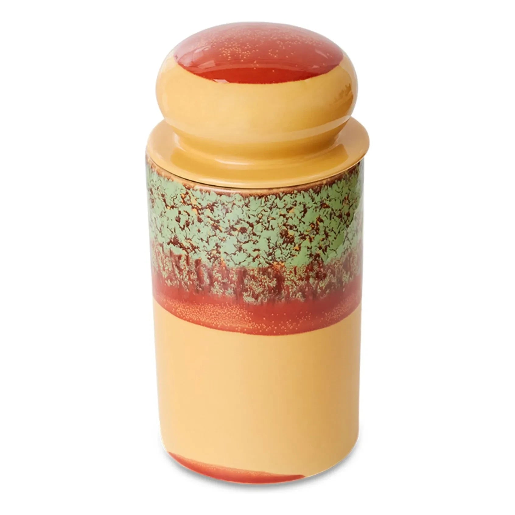 HKliving - Stone Ceramic Plant Pot | Orange