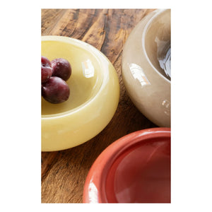 Madam Stoltz - Glass Bowl | Dark Brown