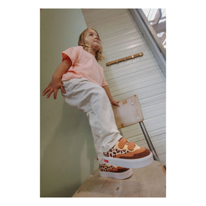Hello Hossy - Leopard Scratch Sneakers | Cream