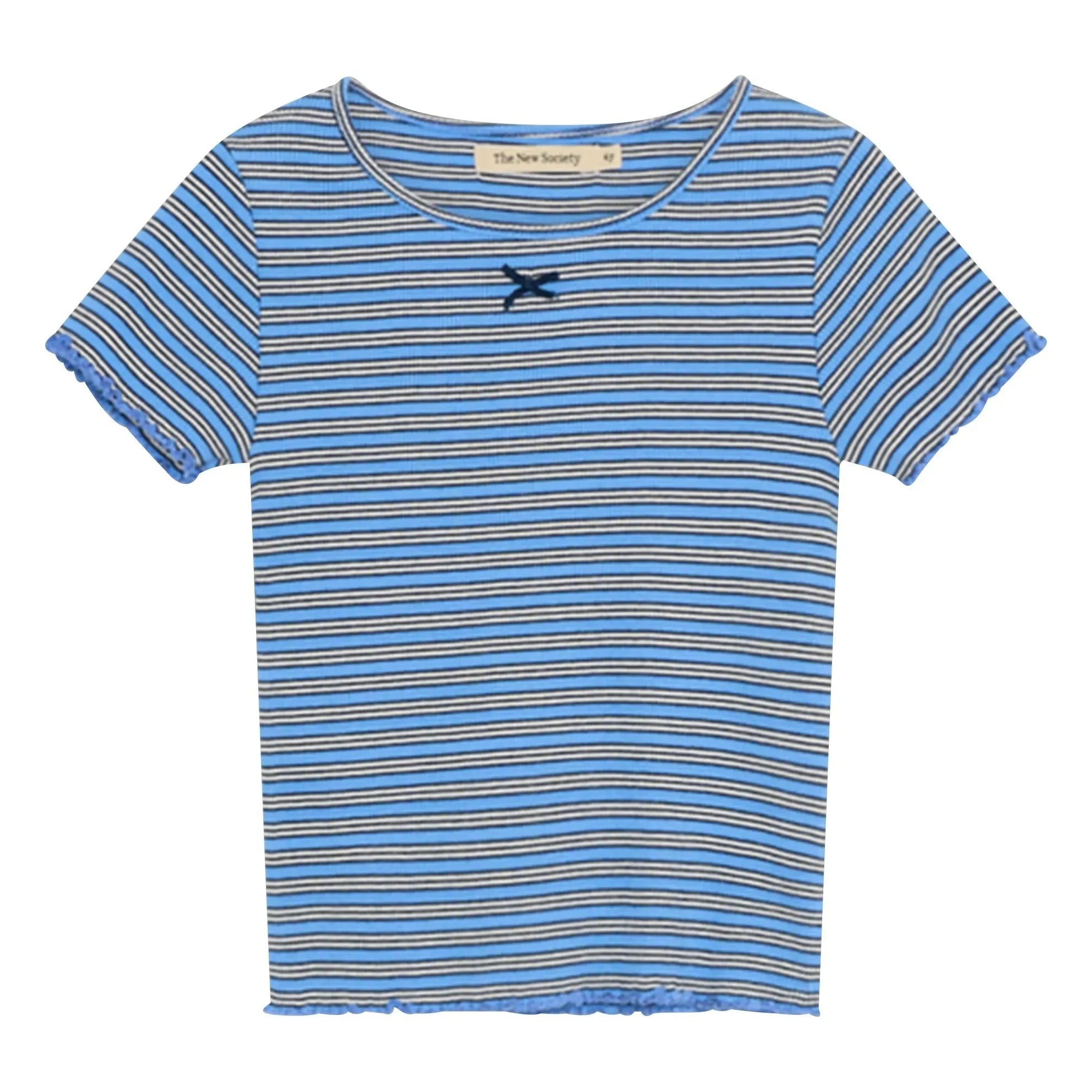 The New Society - TNS Nervürlü Striped T-Shirt | Blue