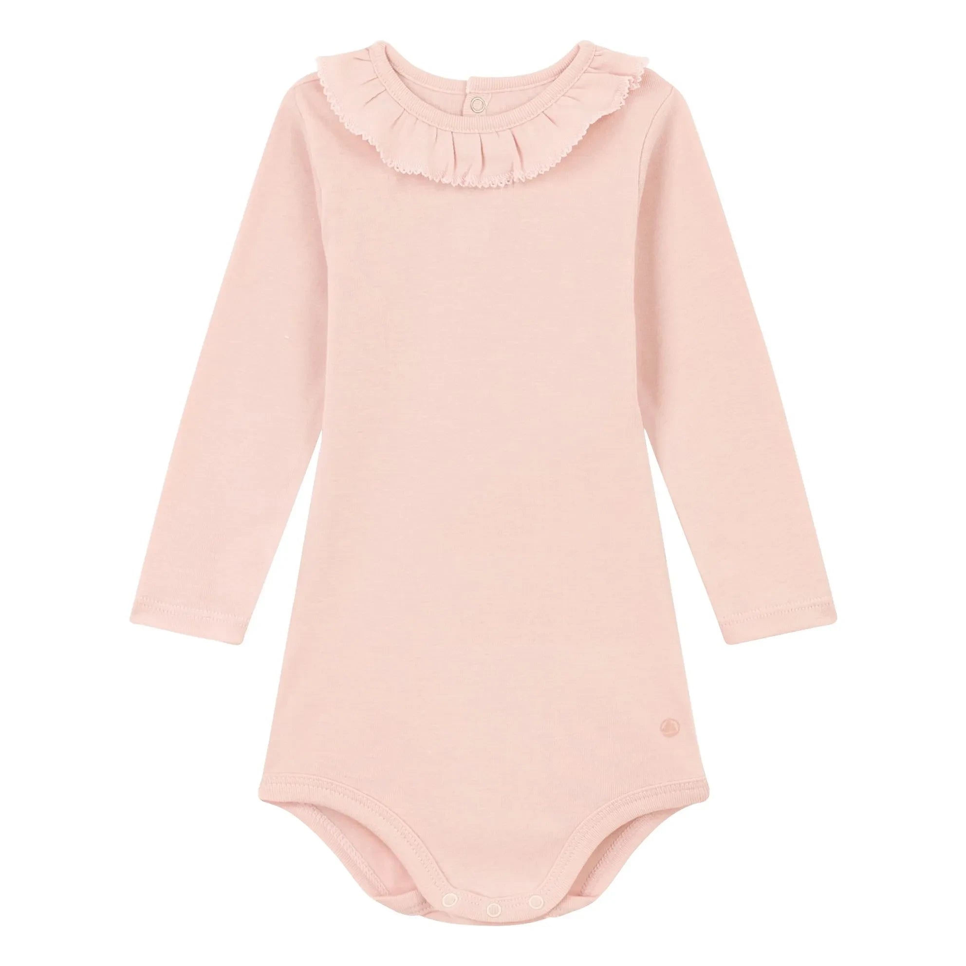 Petit Bateau - Body Collar Uni | Pembe