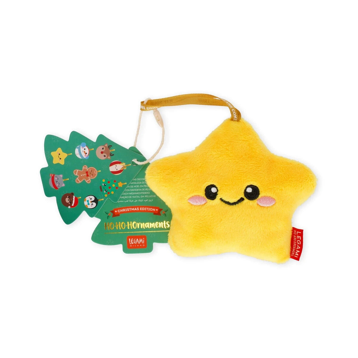 Legami - Plush Toy Christmas Decoration - Star - Oh-Oh-Ohrnaments