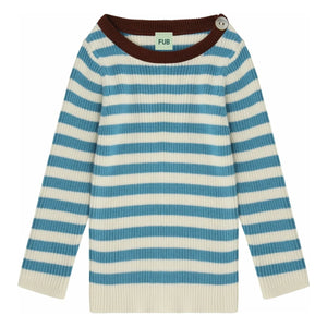 FUB - Corduroy Sweater Fine Knit Organic Cotton | Azure blue