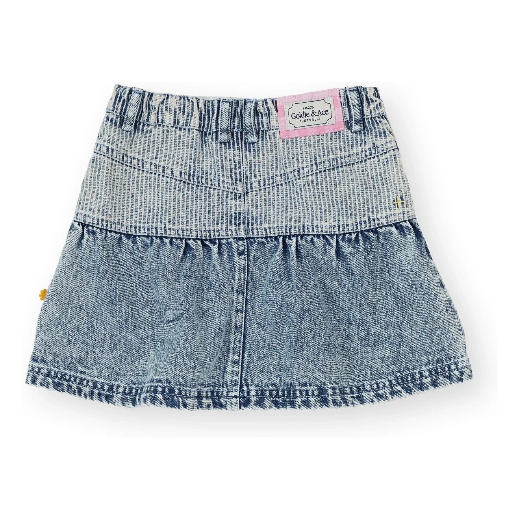 Goldie + Ace - Peplum Denim Skirt | Blue