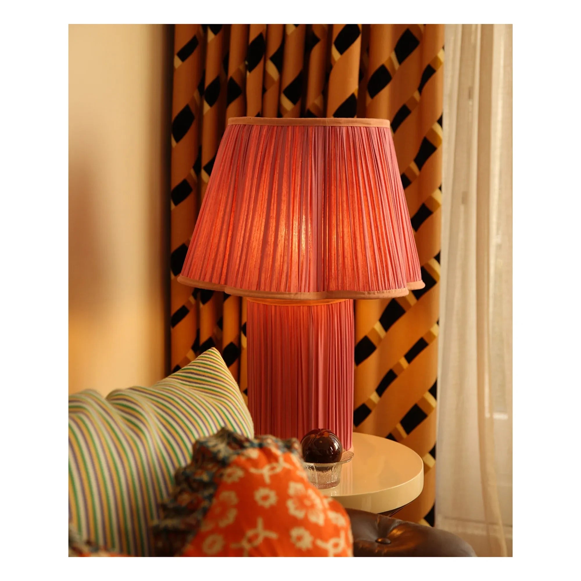 Doing Goods - Myra Silk Table Lamp | Fuchsia