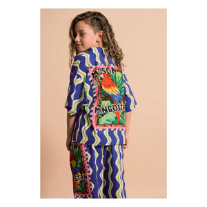 Maison Mangostan - Wave Pants Parrot | Navy Blue