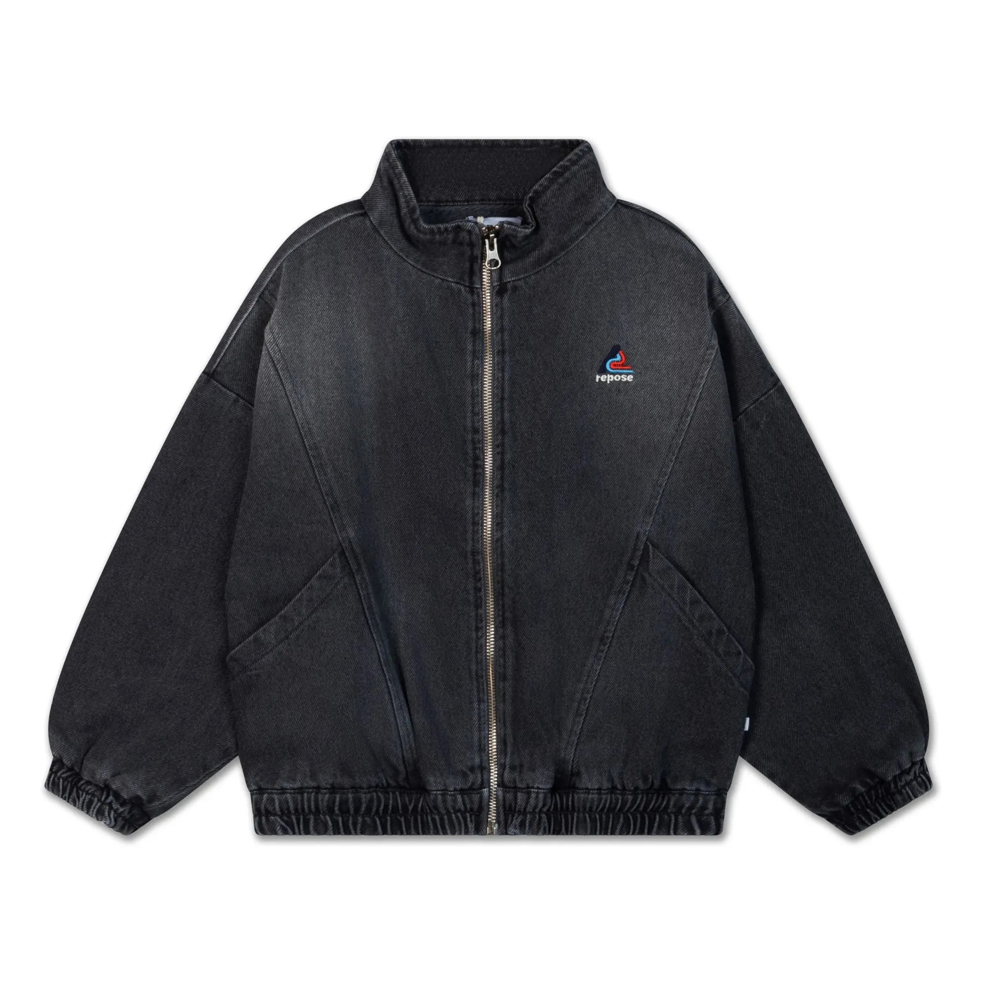 Repose AMS - Organic Cotton Denim Windbreaker | Charcoal Gray