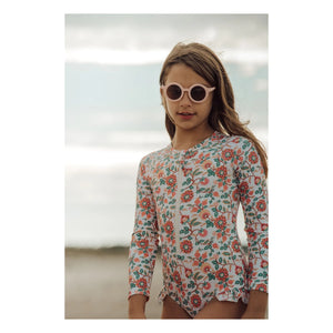 Grech & Co - 1-piece Floral Ruffled Swimsuit | Ecru