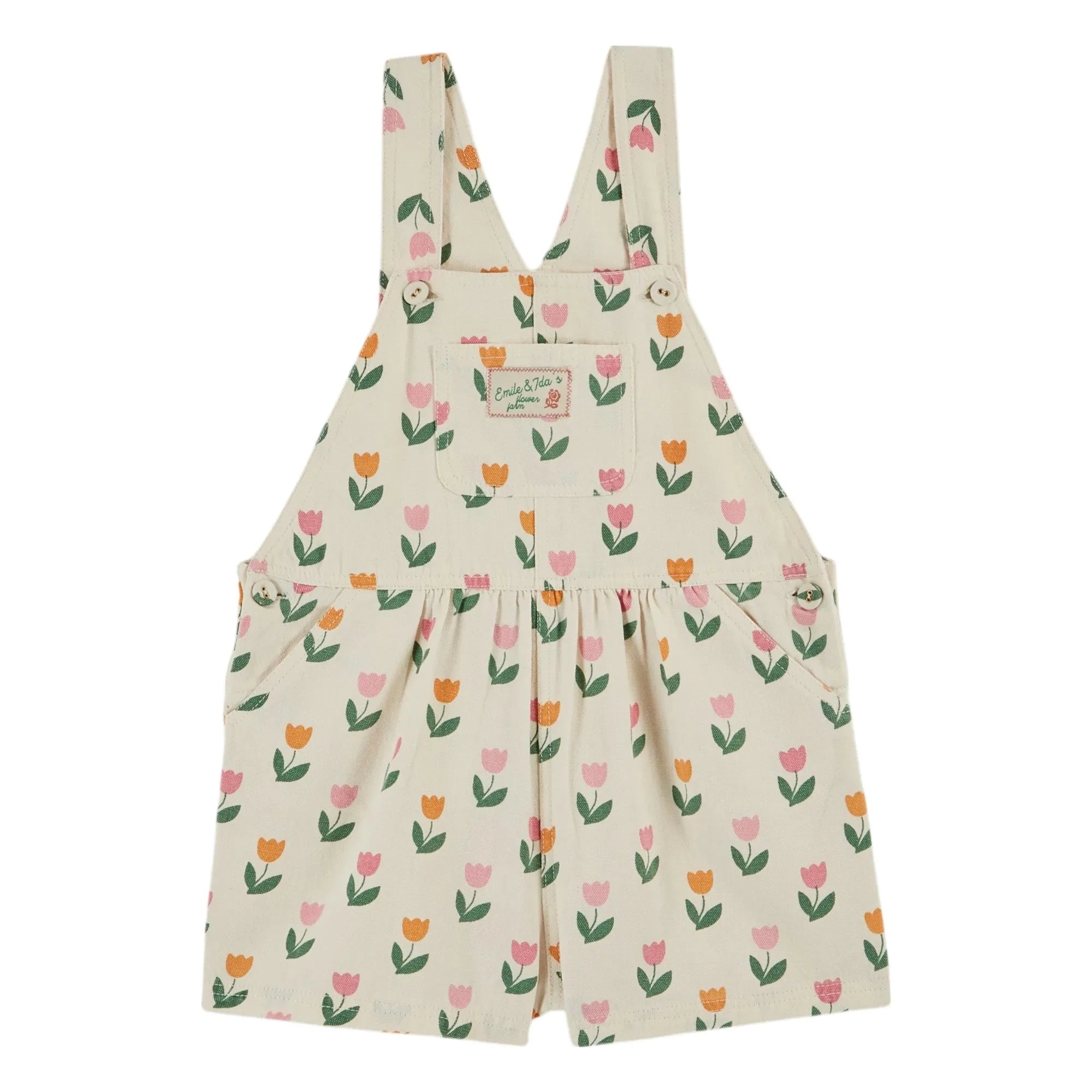 Emile et Ida - Tulip Shorts Overalls | Cream