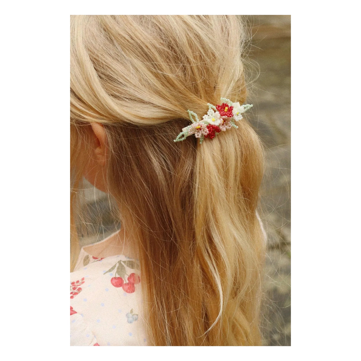 Konges Sløjd - Floral hair clip | Green water
