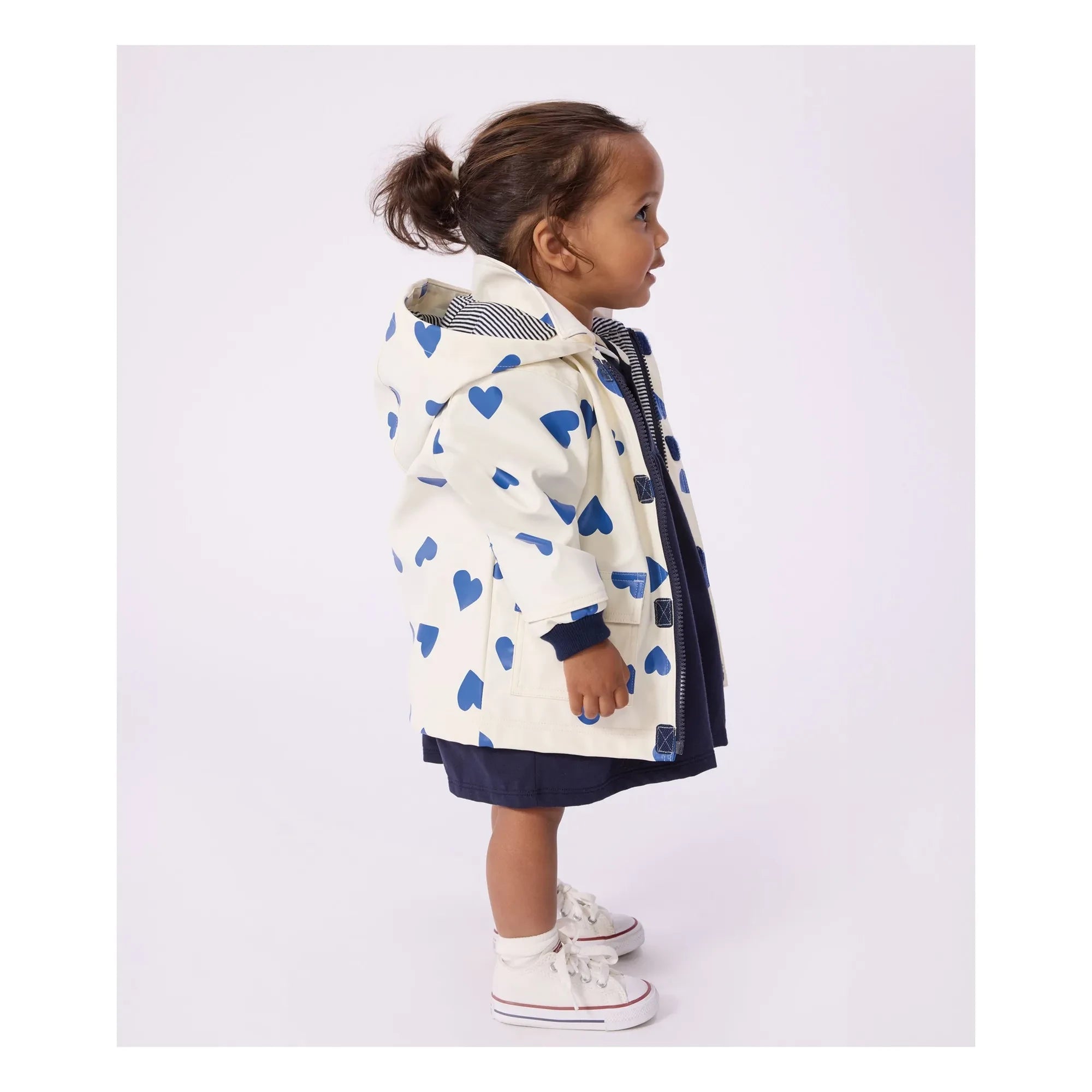 Petit Bateau - Ciré Iconic Hearts Recycled Fibers Baby | Ivory