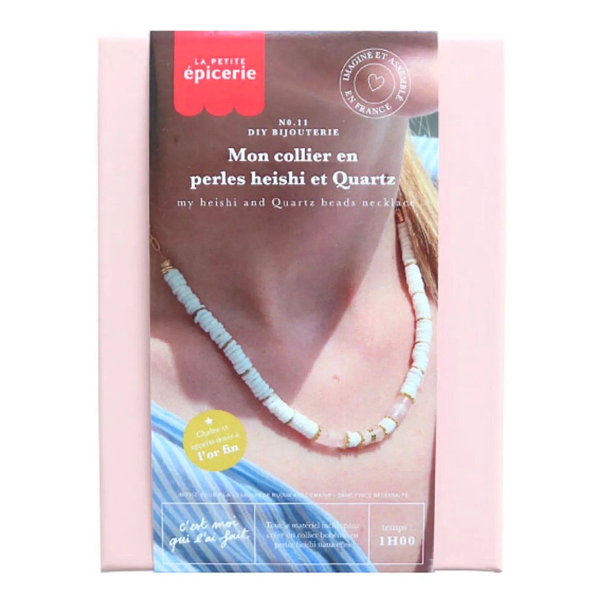 La Petite Épicerie - DIY Kit - Beaded Necklace with Heishi and Quartz Beads
