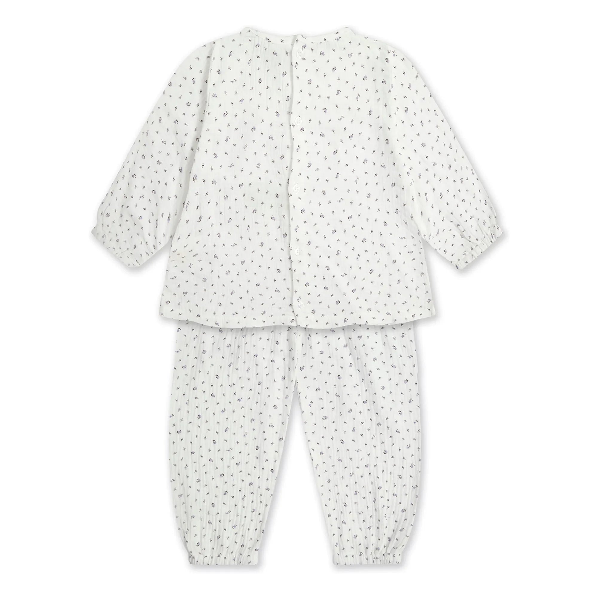 Sleepy Doe - Organic Cotton Floral Pajamas | White