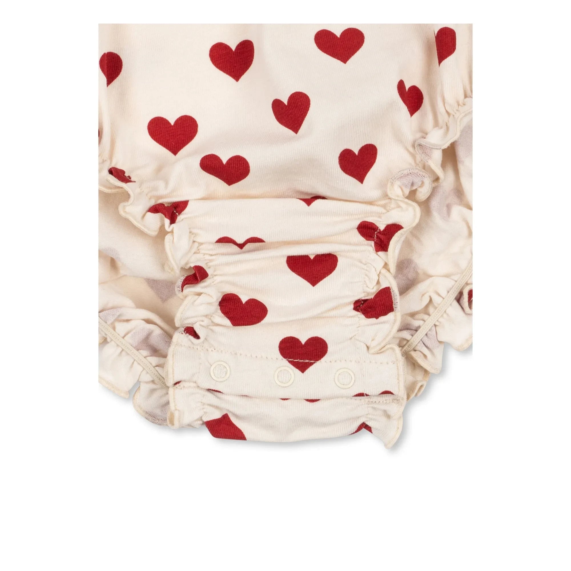 Konges Sløjd - Organic Cotton Heart Strap Bodysuit | Ecru