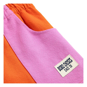 Bobo Choses - Color Block Organic Cotton Shorts | Orange