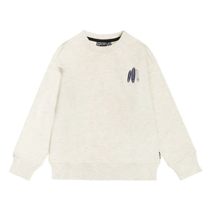 Tumble N'Dry - Oversized Seashore Organic Cotton Sweatshirt | Heather White