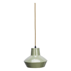 Madam Stoltz - Enamel Metal Pendant Light | Green
