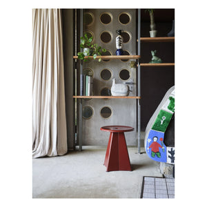 Vitra - Jean Prouvé Metal Stool | Burgundy